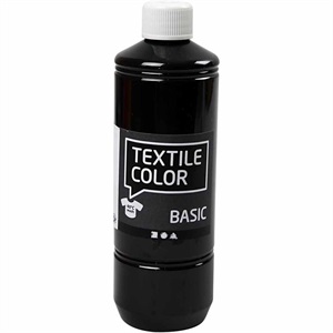 Textilfärg, svart, 500 ml
