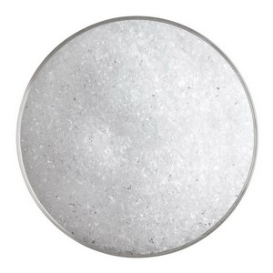 Bullseye Transparent White Opal Fritt Medium. 0403-0002 2 225 kg