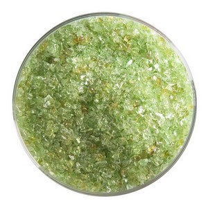 Bullseye Pistachio Green Transparent Fritt Medium. 1126-0002 2.225 kg