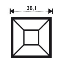 Fasning 1,5 x 1,5" 3,81 cm x 3,8