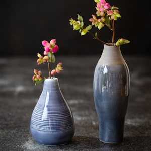 Botz glasyr för keramik, Topaz. Små vaser